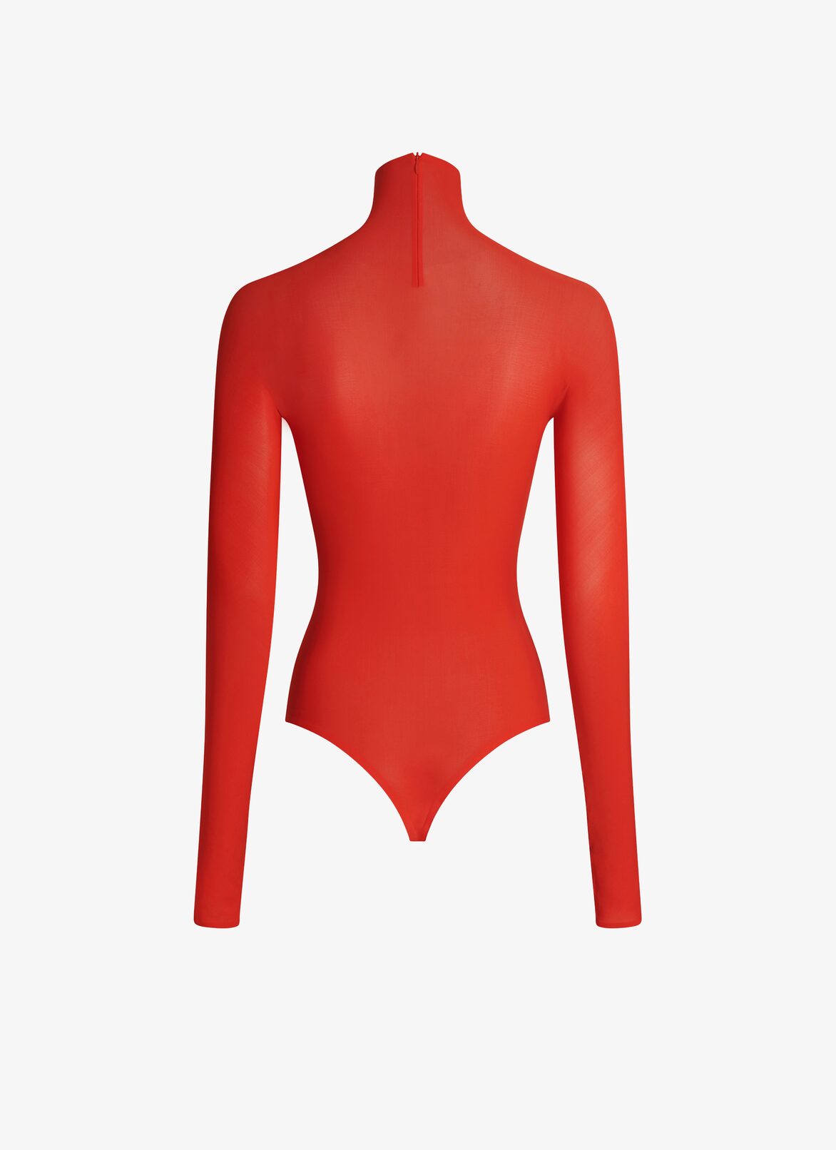 Sheer body in jersey ALAÏA RED SHEER BODY IN JERSEY